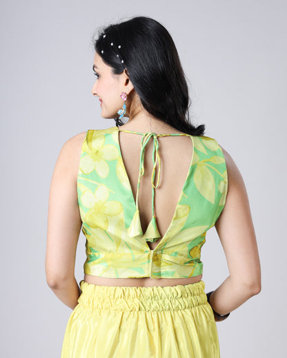 Insta Fav Lime Blouse - Bold Neck, Light Luxe Feel