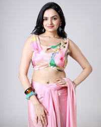 Viral Floral Blouse - Soft Shine, Trendy Crop Fit