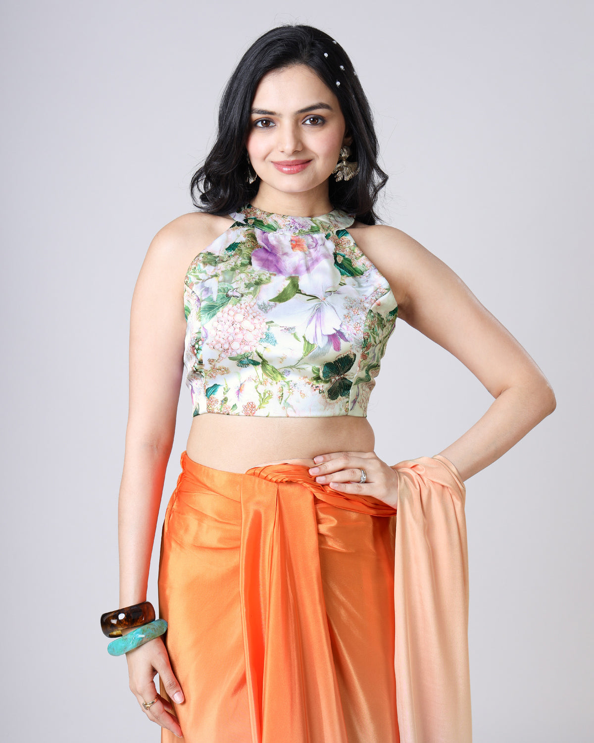 Insta-Favorite Pastel Blouse - High Neck, Light Luxe Feel