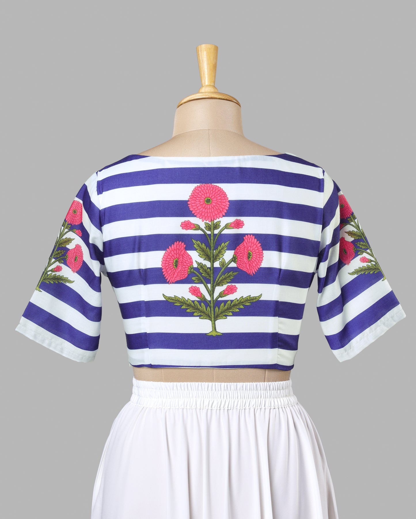 Trending Now: Royal Stripe Bloom Blouse