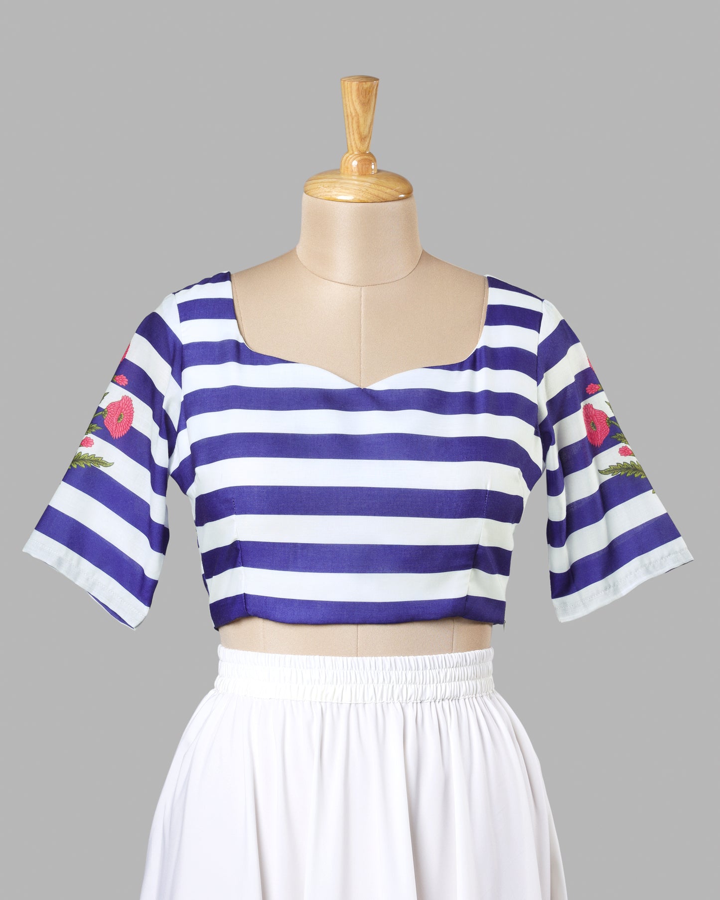 Trending Now: Royal Stripe Bloom Blouse
