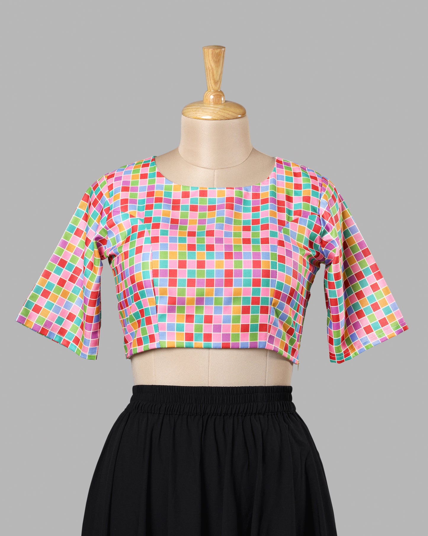 Candy Grid Blouse - Fun, Fresh And Trending