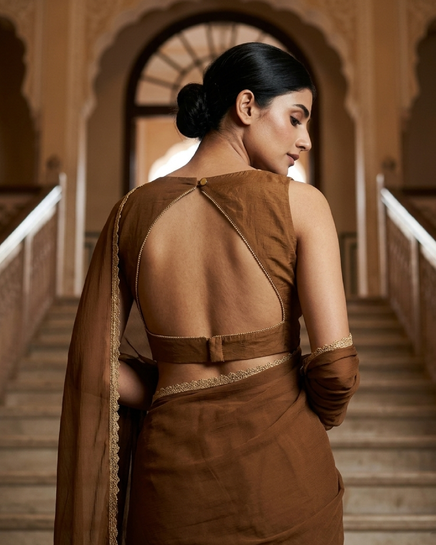 Desert Muse Open-Back Blouse - Chic Cutout Drama