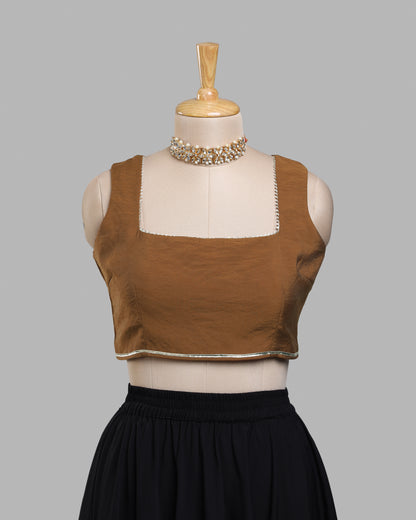 Desert Muse Open-Back Blouse - Chic Cutout Drama