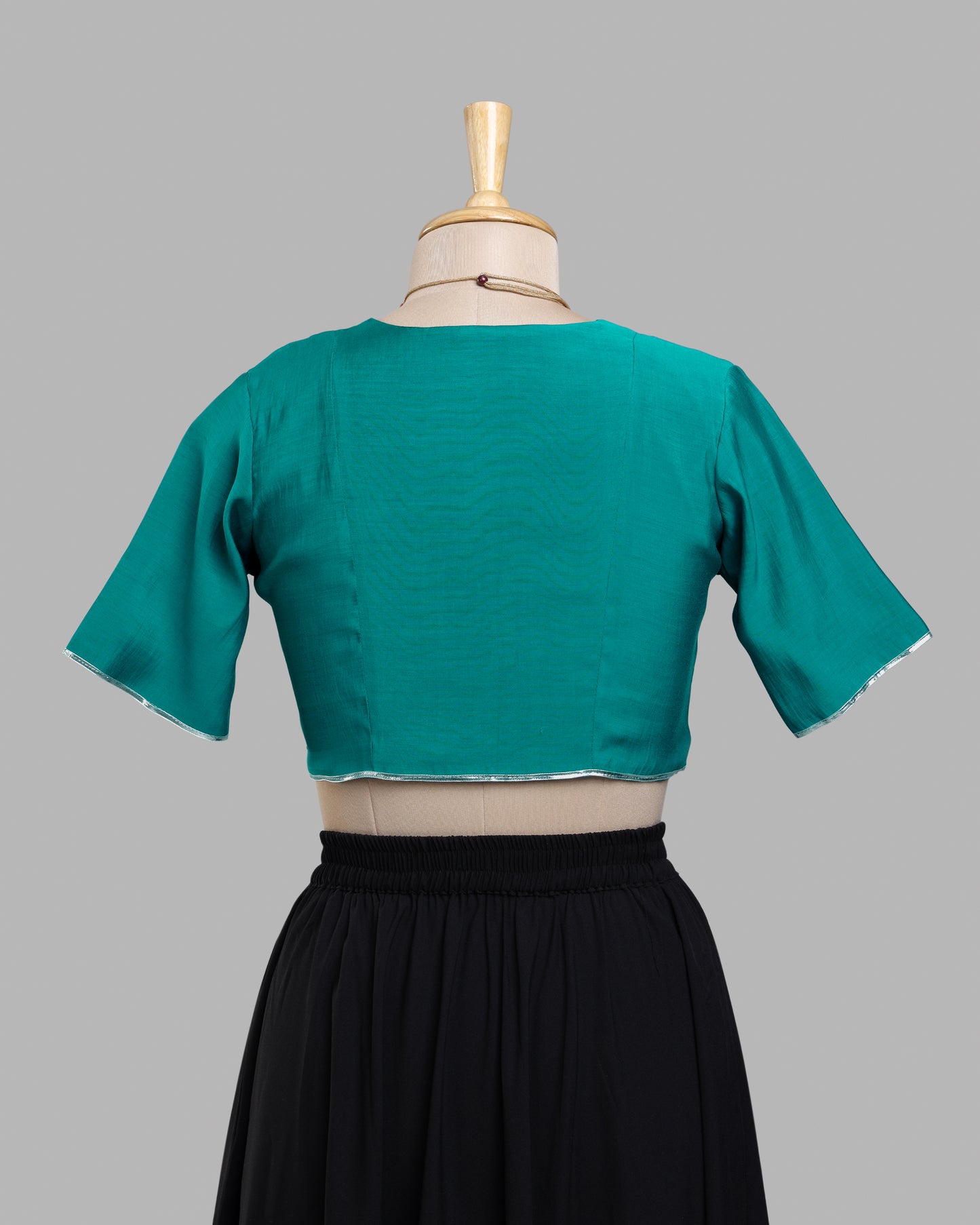 Emerald Ease Keyhole Blouse - Clean Fit, Modern Grace