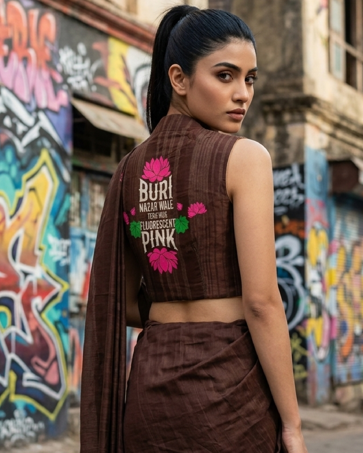 Quirky Printed Collar Blouse