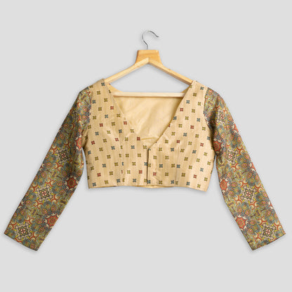 Madhuvanii Printed Silk Blouse
