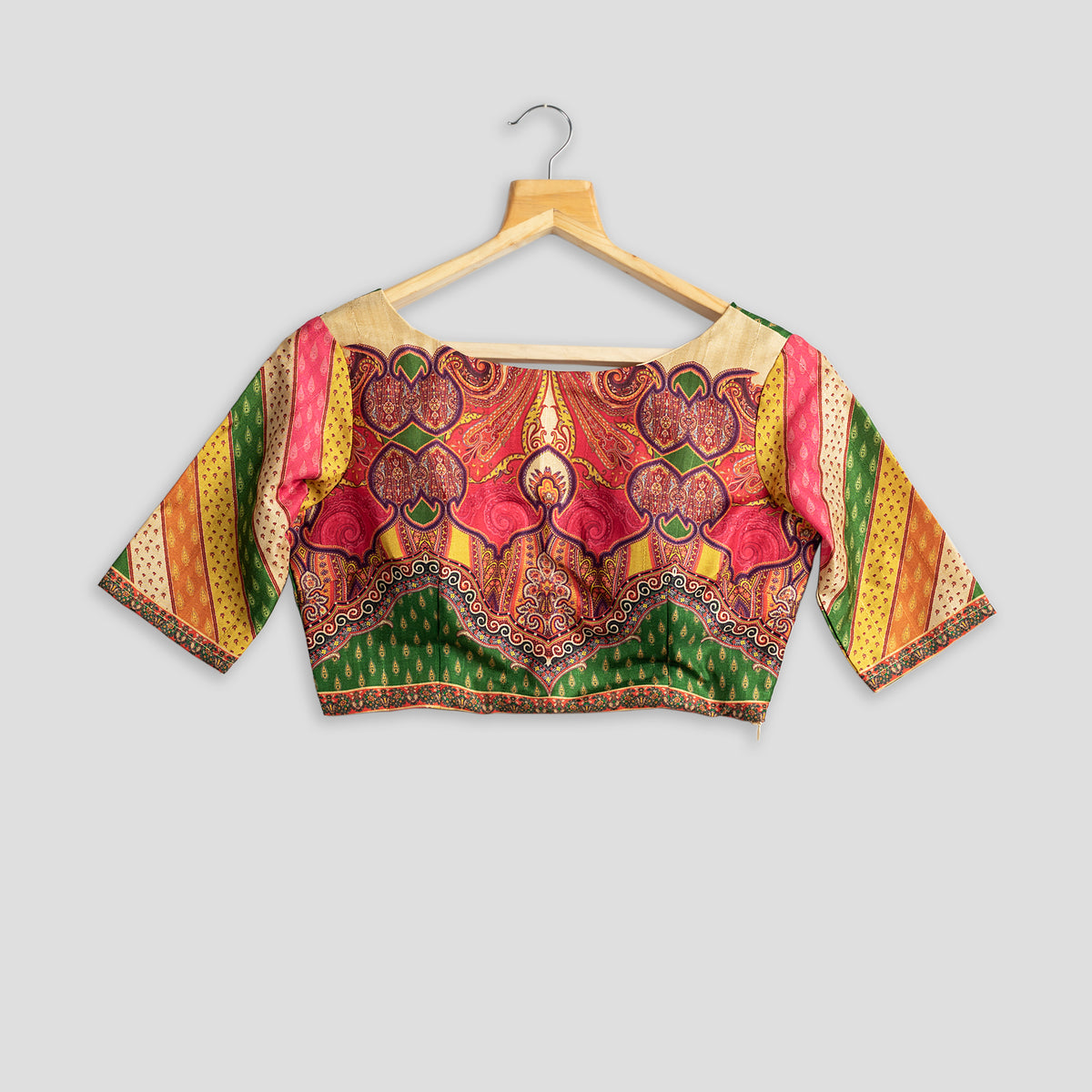 Madhuvanii Printed Silk Blouse