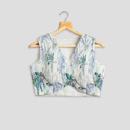 Beautiful Leafage Pleated Blouse