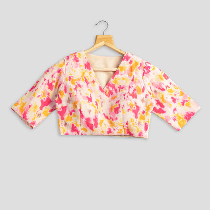 Trendy Tie Dye Pleated Blouse