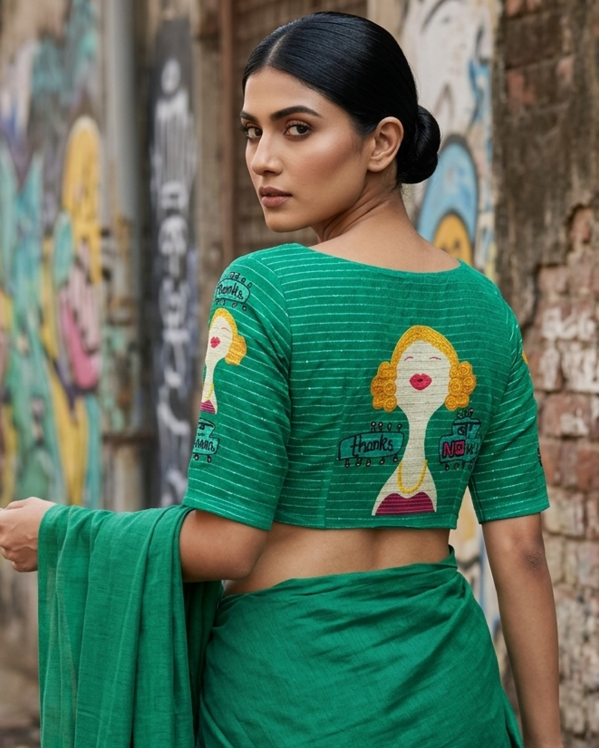 Trendy Quirky Embroidery Blouse
