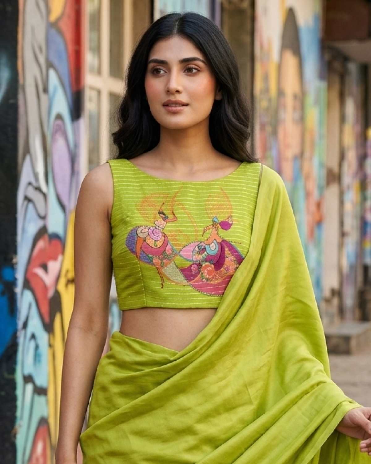 Trendy Quirky Embroidery Blouse