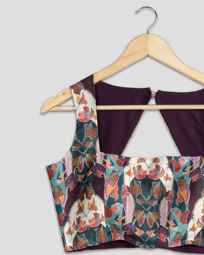 Vintage Floral Silk Blouse