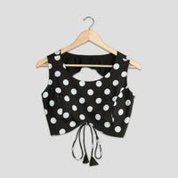 Stylish Polka Dots Silk Blouse