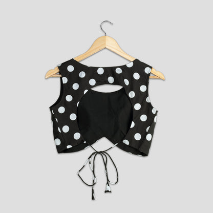 Stylish Polka Dots Silk Blouse