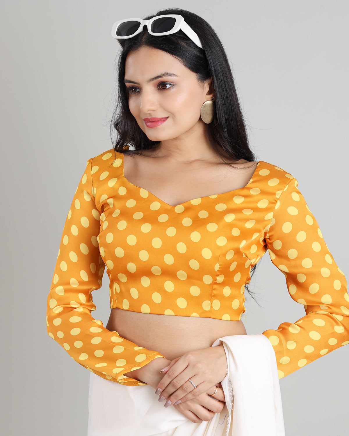 Polka Party : All-Day Comfort in Silky Blouse