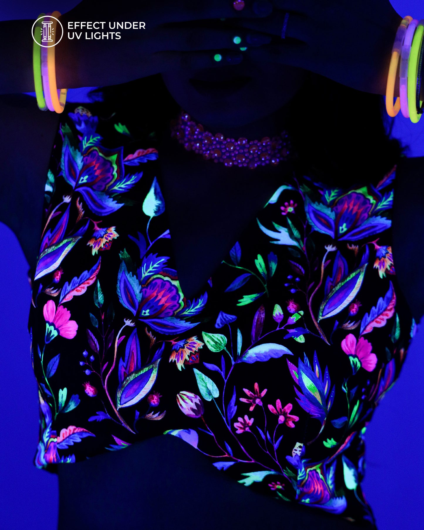 Glow with the Flow: Neon Floral Blouse