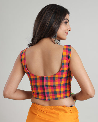 Check Mate: Sleeveless Blouse That Wins Every Look