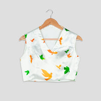 Freedom Edit : Tri-Color Bird Blouse For Women