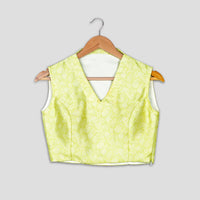Classic Yellow V Neck Sleeveless Blouse