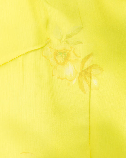 Classic Yellow Round Neck Sleeveless Blouse
