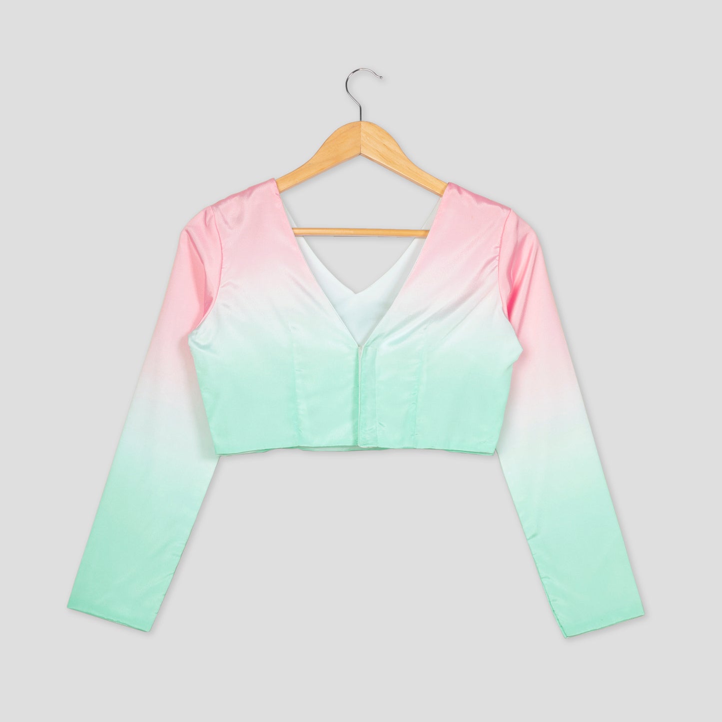 Classic Ombre Full Sleeve Silk Blouse