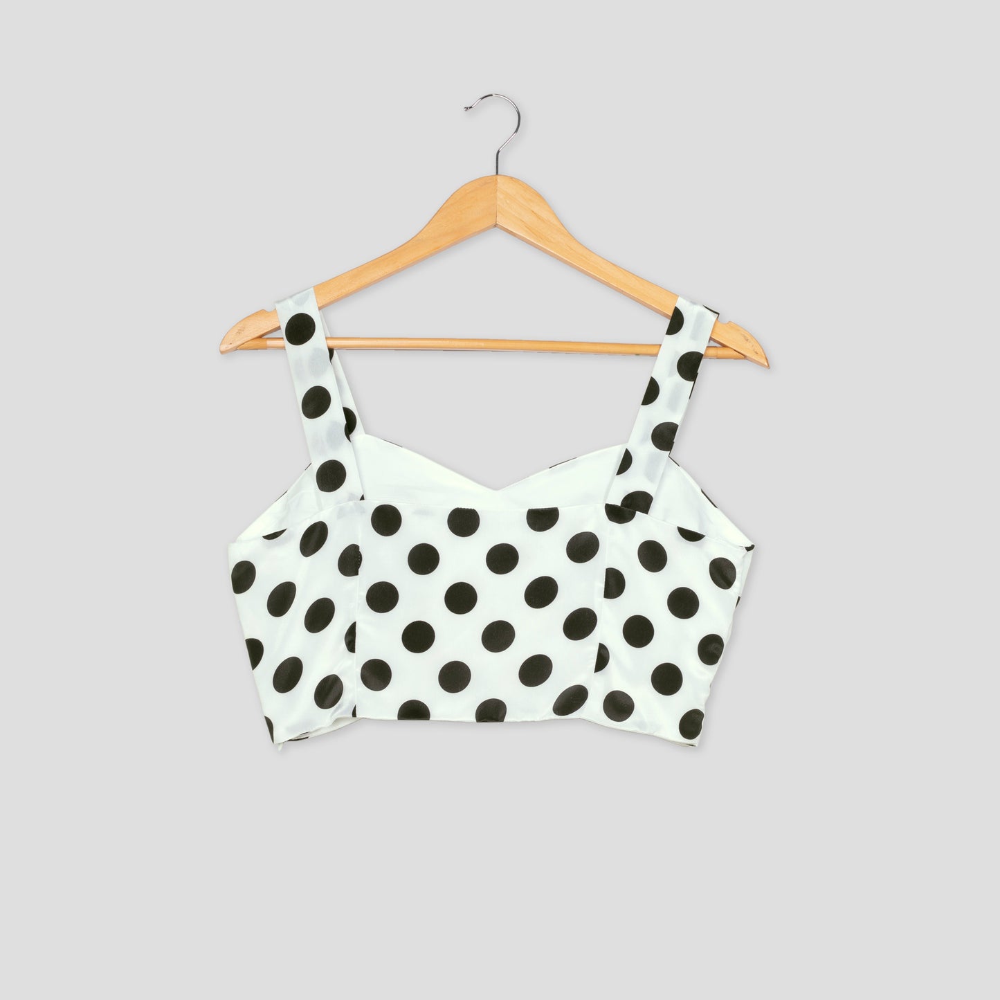 Trendy Polka Dots Black And White Sleeveless Blouse