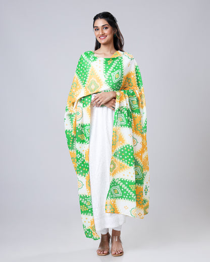 India Swag Tri-Color Dupatta