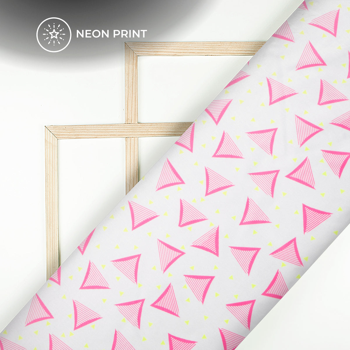 Neon Bliss: Luminous Digital Print Japan Satin Fabric