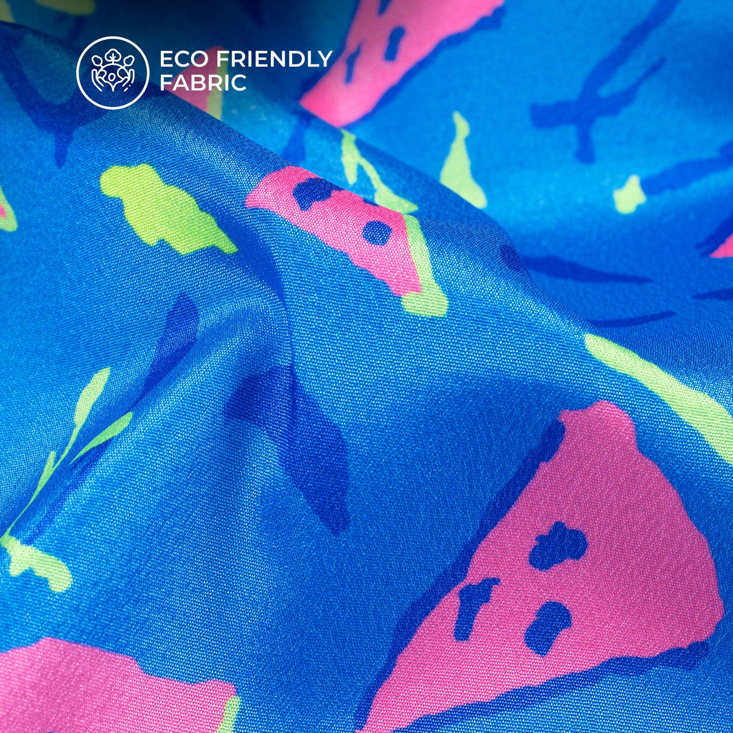 Neon Delightful: Bright Digital Print Crepe Silk Fabric