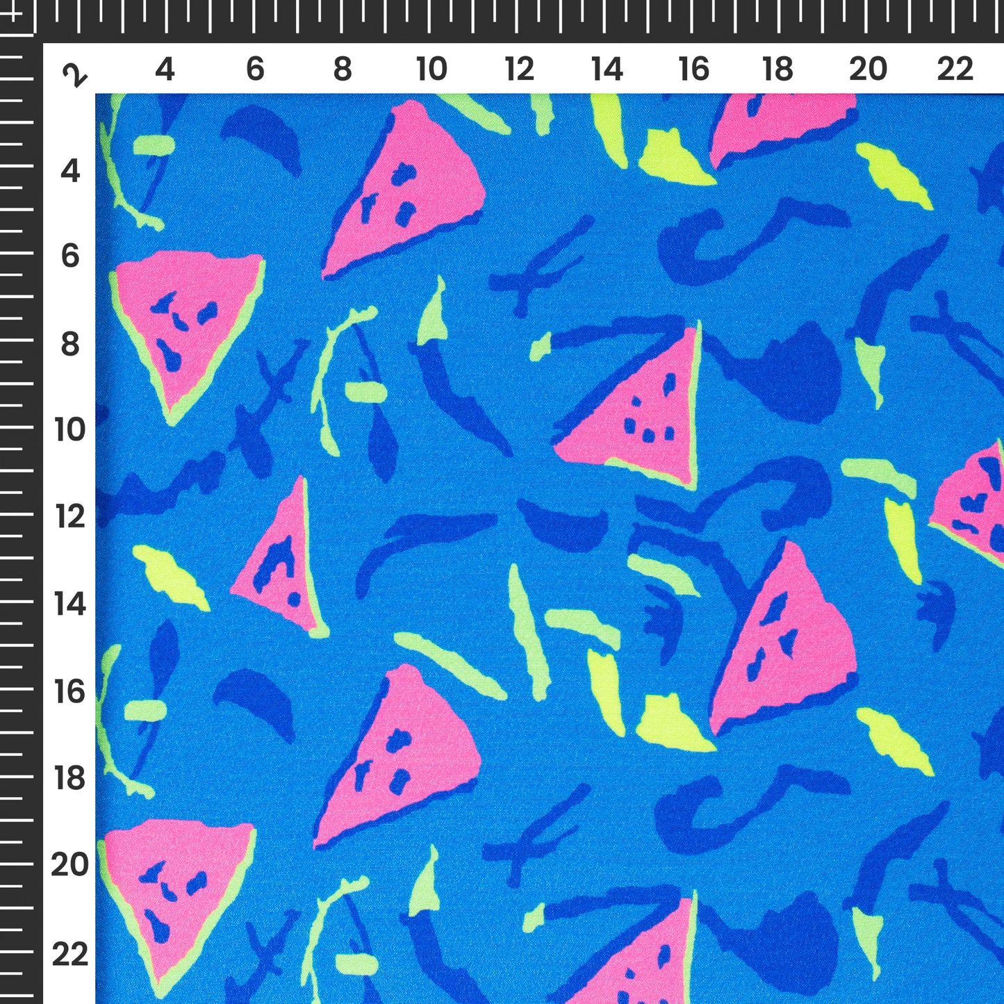 Neon Delightful: Bright Digital Print Crepe Silk Fabric