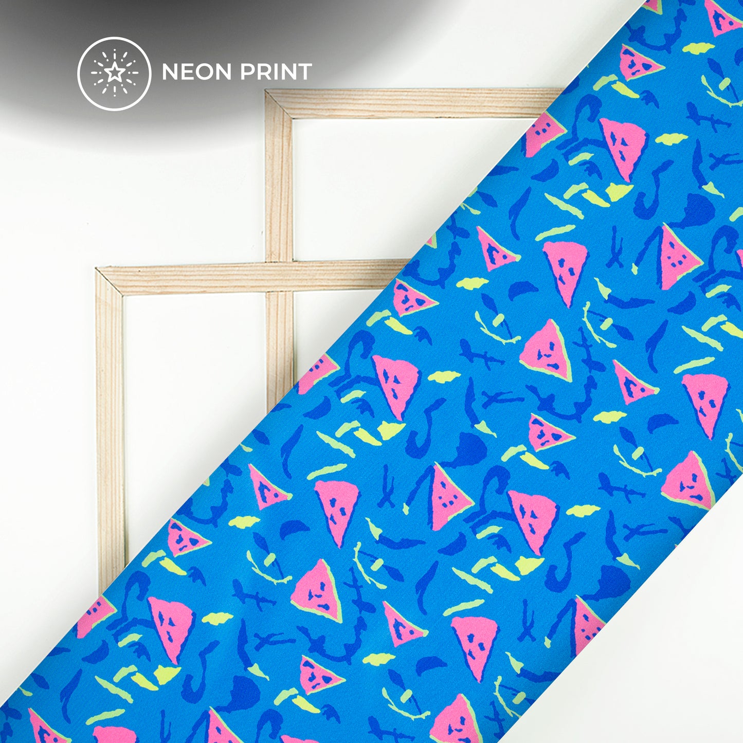 Neon Delightful: Bright Digital Print Crepe Silk Fabric