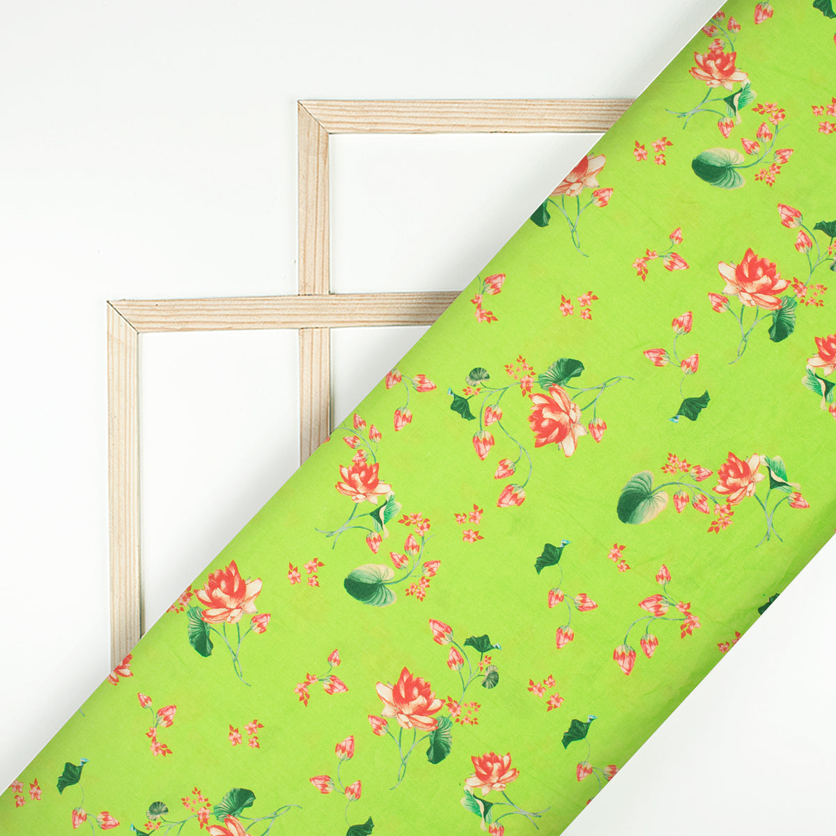 Blossoming Beauty: Exquisite Floral Digital Print Cotton Cambric Fabric