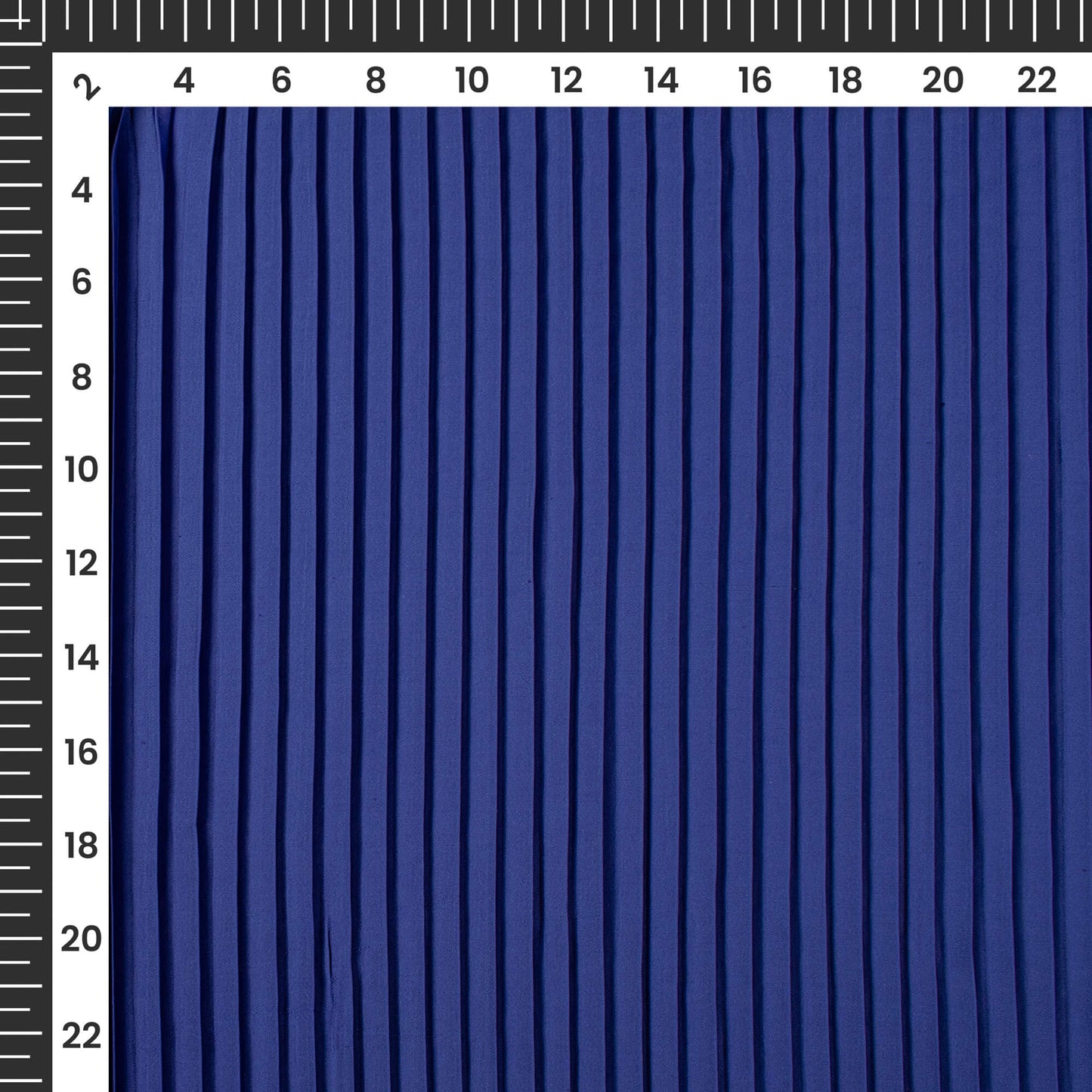 Classic Royal Blue Plain Pleated Imported Satin Fabric