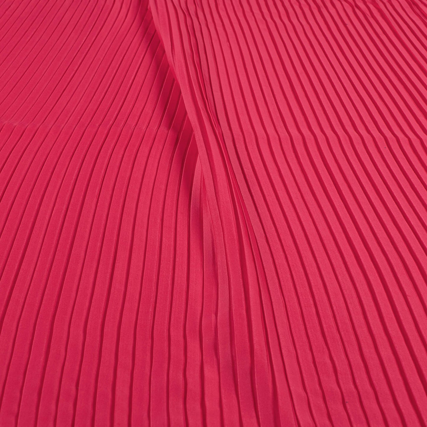 Classic Hot Pink Plain Pleated Imported Satin Fabric