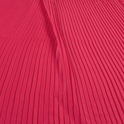 Classic Hot Pink Plain Pleated Imported Satin Fabric