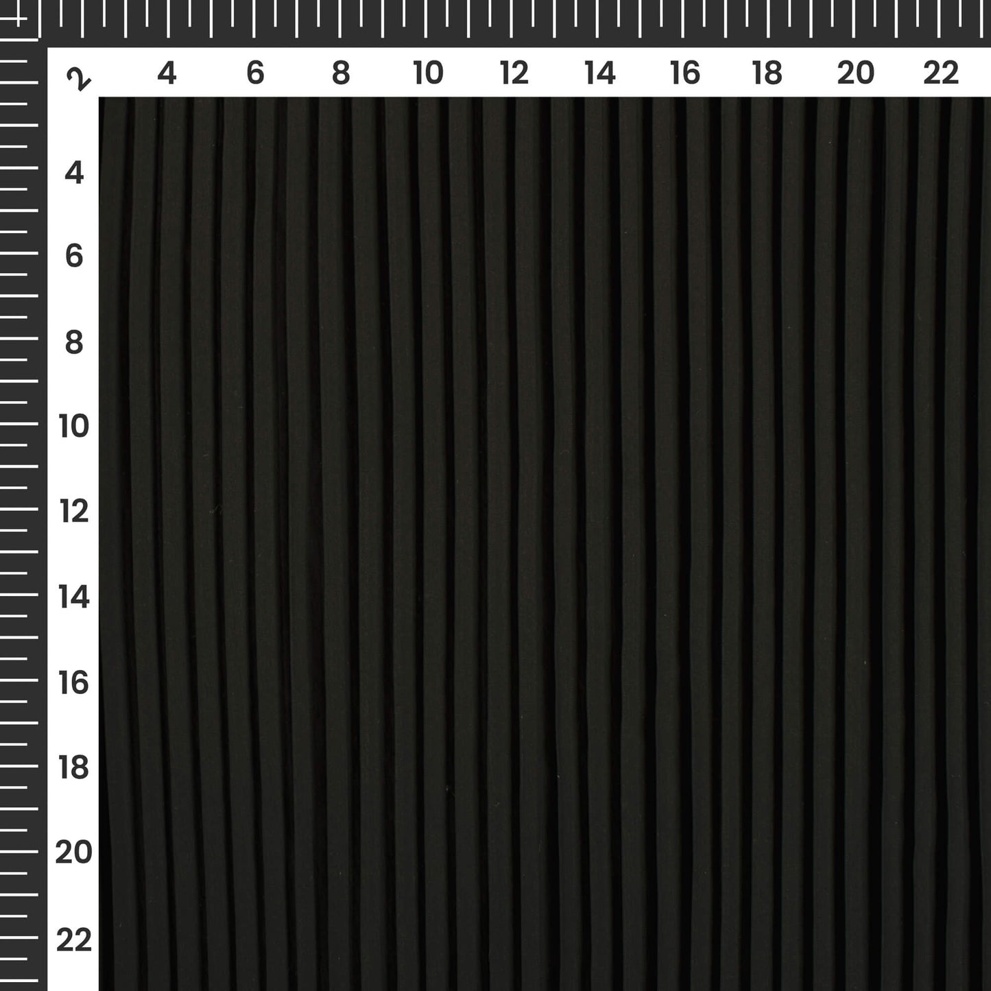 Classic Black Plain Pleated Imported Satin Fabric