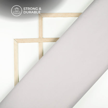 White Plain Soft Touch Cotton Shirting Fabric (Width 58 Inches)