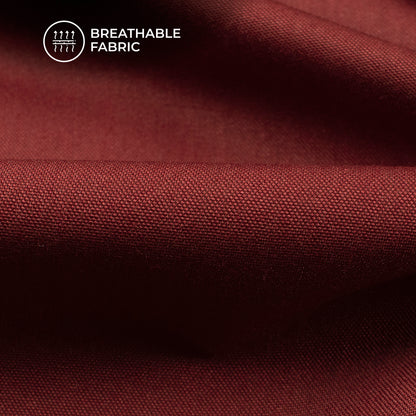Maroon Plain Soft Touch Cotton Shirting Fabric (Width 58 Inches)