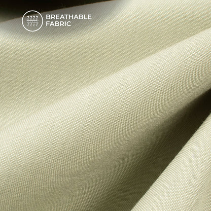 Olive Green Plain Soft Touch Cotton Shirting Fabric (Width 58 Inches)