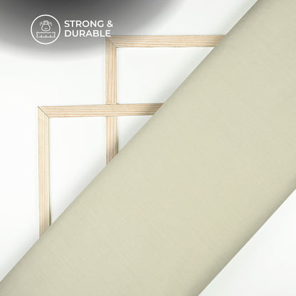 Olive Green Plain Soft Touch Cotton Shirting Fabric (Width 58 Inches)