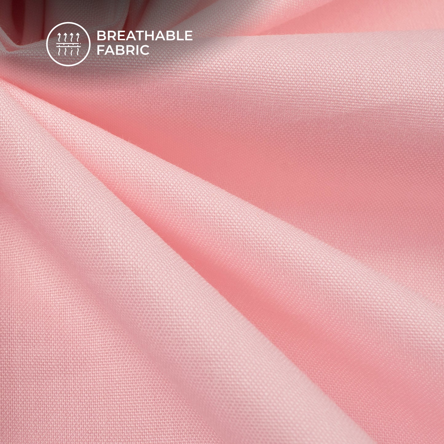 Rose Pink Plain Soft Touch Cotton Shirting Fabric (Width 58 Inches)