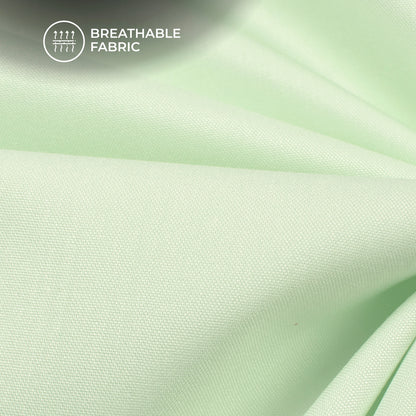Mint Green Plain Soft Touch Cotton Shirting Fabric (Width 58 Inches)
