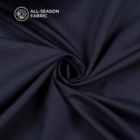 Navy Blue Plain Soft Touch Cotton Shirting Fabric (Width 58 Inches)