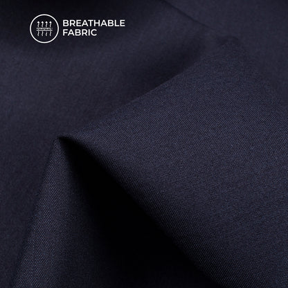 Navy Blue Plain Soft Touch Cotton Shirting Fabric (Width 58 Inches)