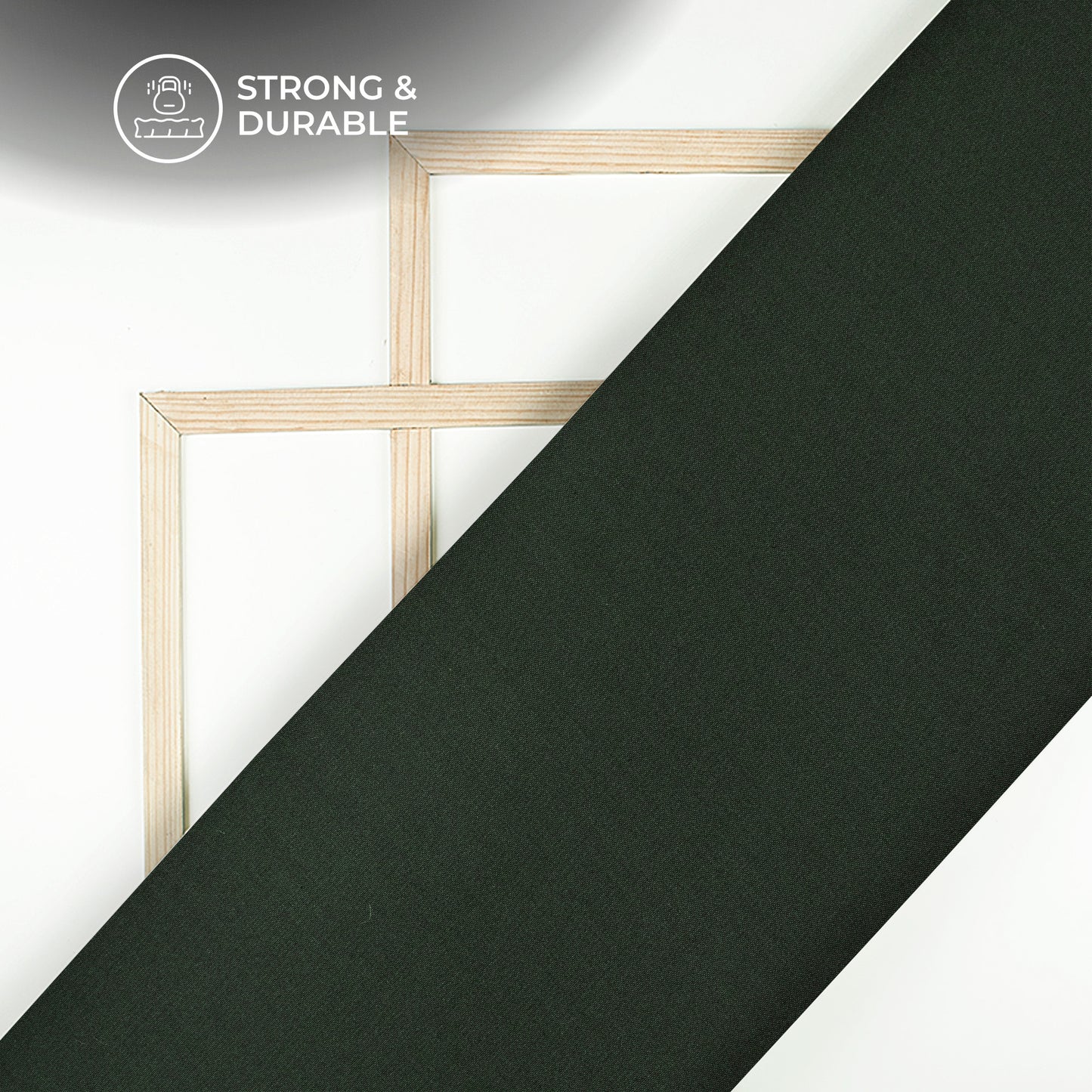 Dark Green Plain Soft Touch Cotton Shirting Fabric (Width 58 Inches)