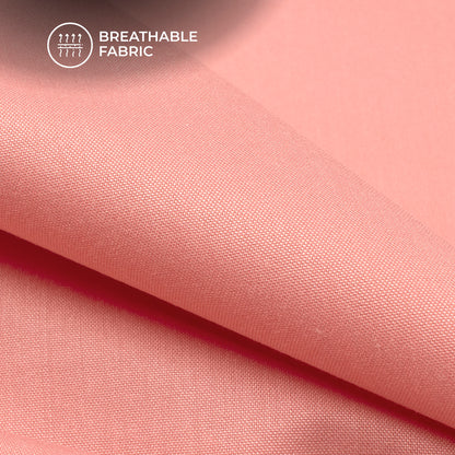 Rough Pink Plain Soft Touch Cotton Shirting Fabric (Width 58 Inches)