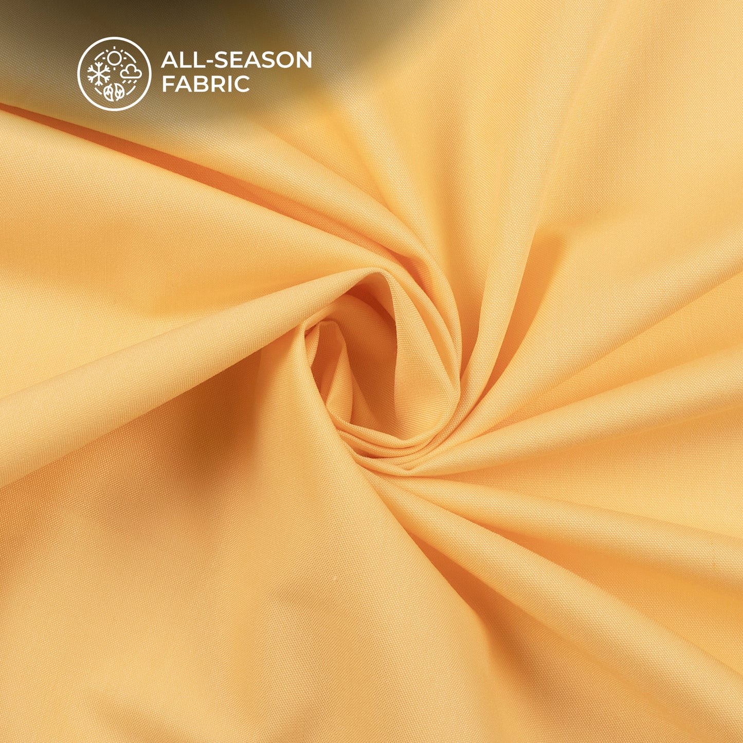 Cyber Yellow Plain Soft Touch Cotton Shirting Fabric (Width 58 Inches)