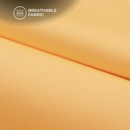 Cyber Yellow Plain Soft Touch Cotton Shirting Fabric (Width 58 Inches)