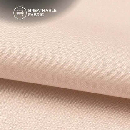Cream Plain Soft Touch Cotton Shirting Fabric (Width 58 Inches)